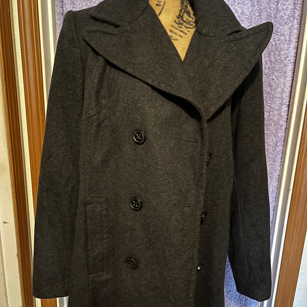 Covington Black Wool Outerwear Coat
